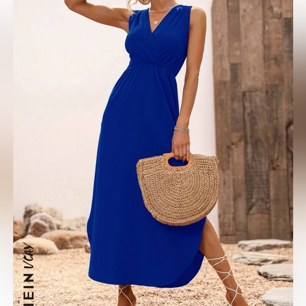 Vacay Blue Tank dress royal blue size XL